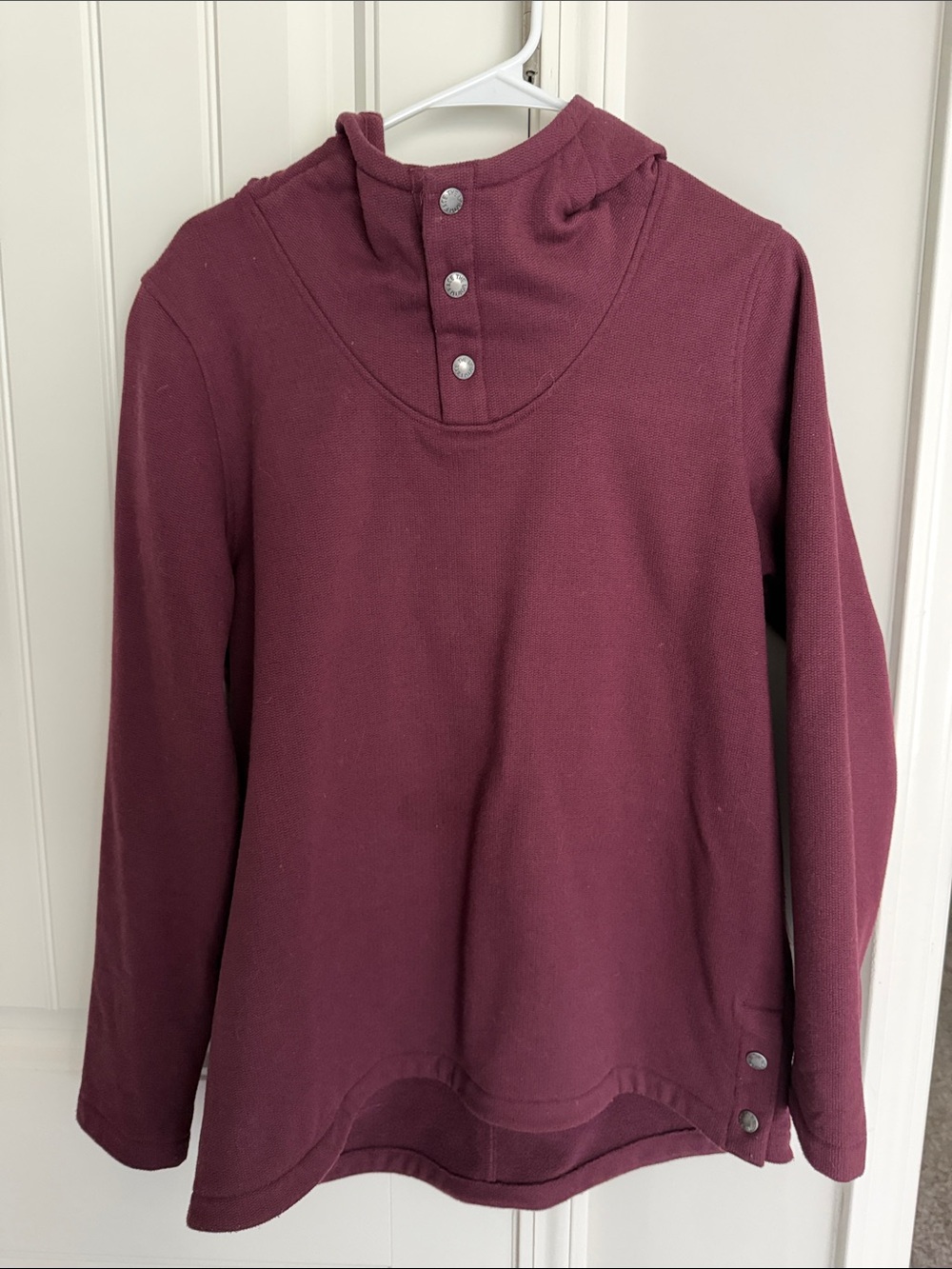 The North Face Womens Burgundy Henley Pullover Hoodie